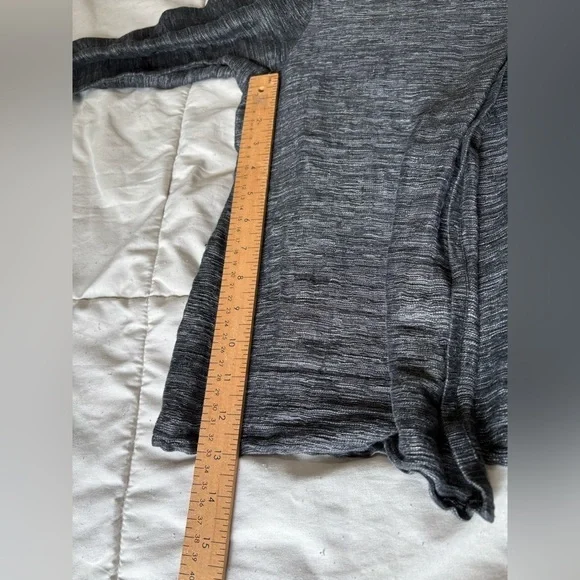 Eileen Fisher linen blend grey cardigan jacket medium shirt - Picture 8 of 10